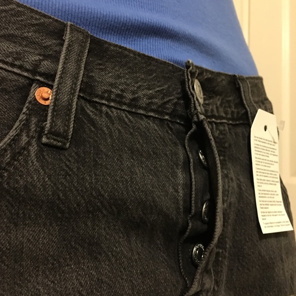 LEVI'S 501 CT Women's Cropped Jeans Coal Black - Picture 5 of 8